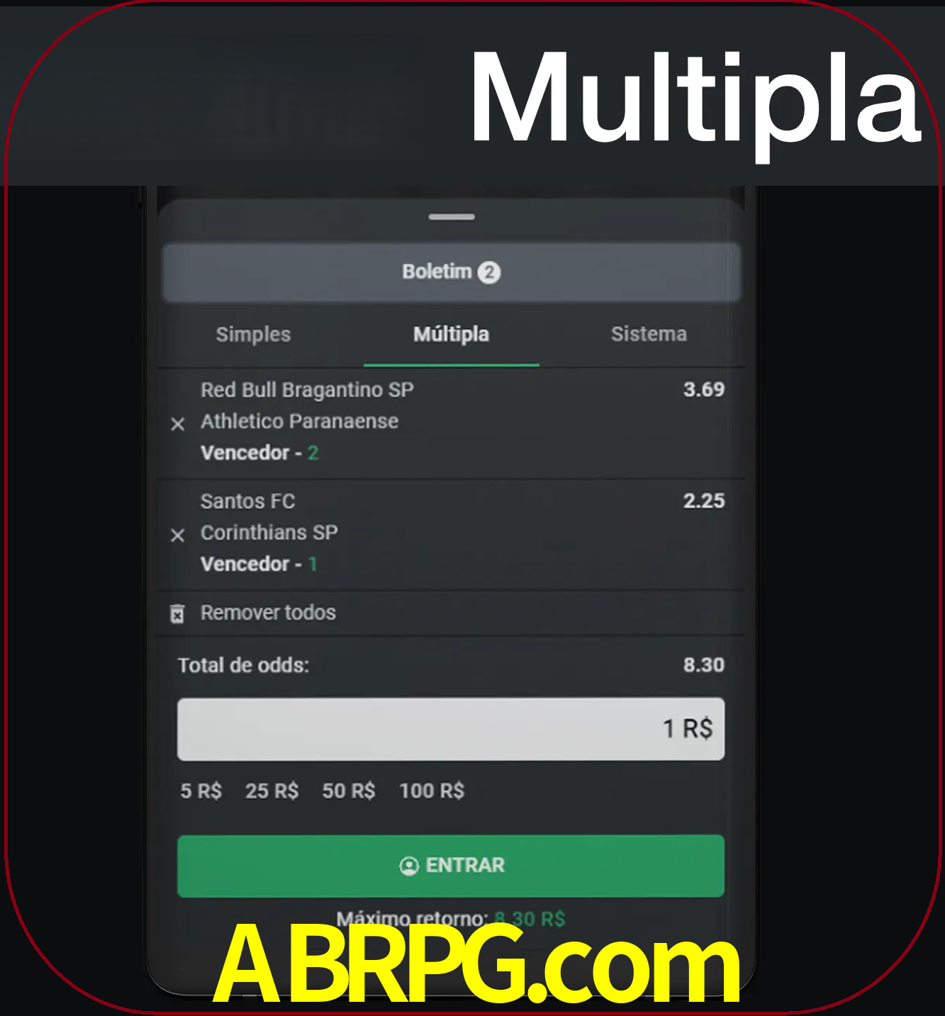 Faça apostas mais valiosas com mais de duas apostas.