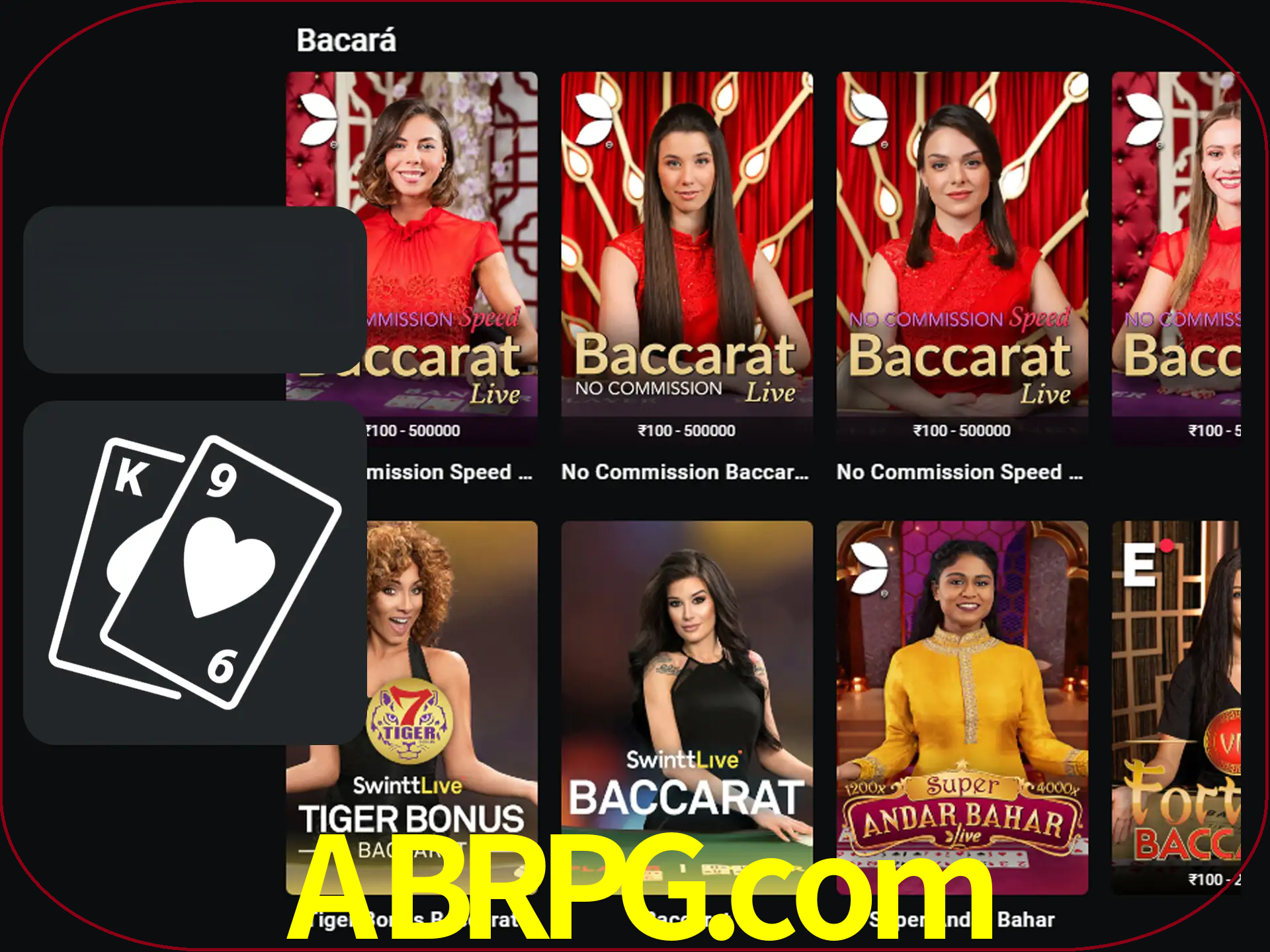 Ganhe muito dinheiro jogando jogos de bacará.