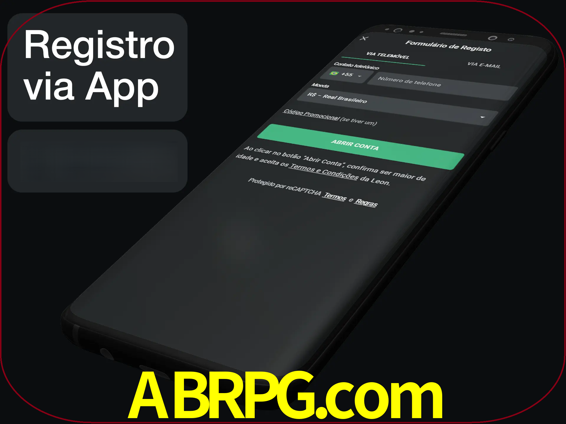 Registre-se quiclly em LeonBet usando o aplicativo.